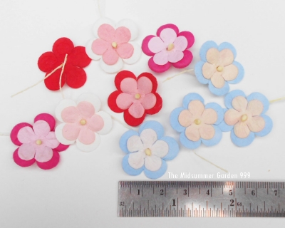 Mulberry paper flowers for scrapbook