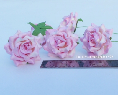 Mulberry paper rose flowers